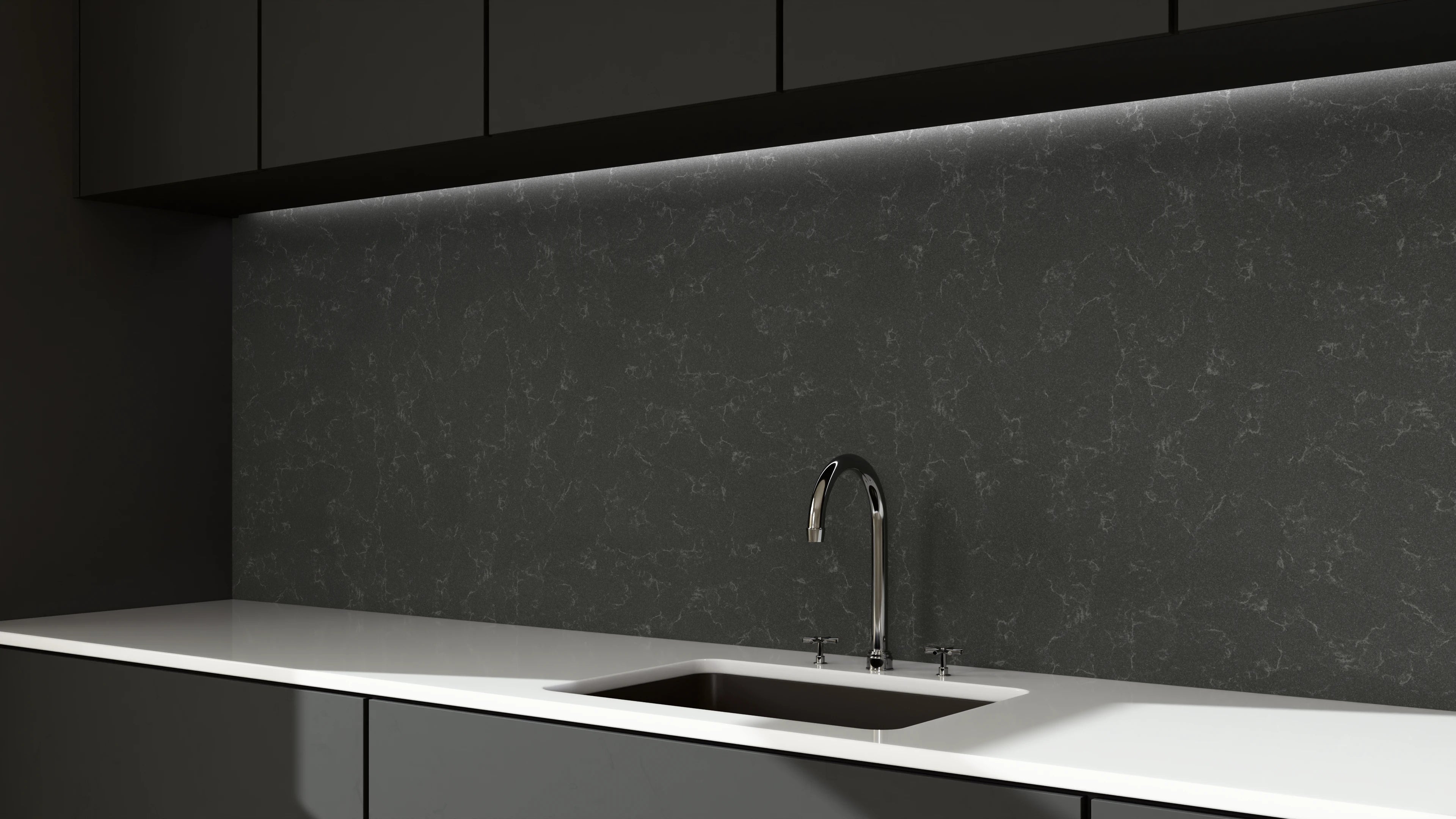 Küchenrückwand - Mineralstone Dark