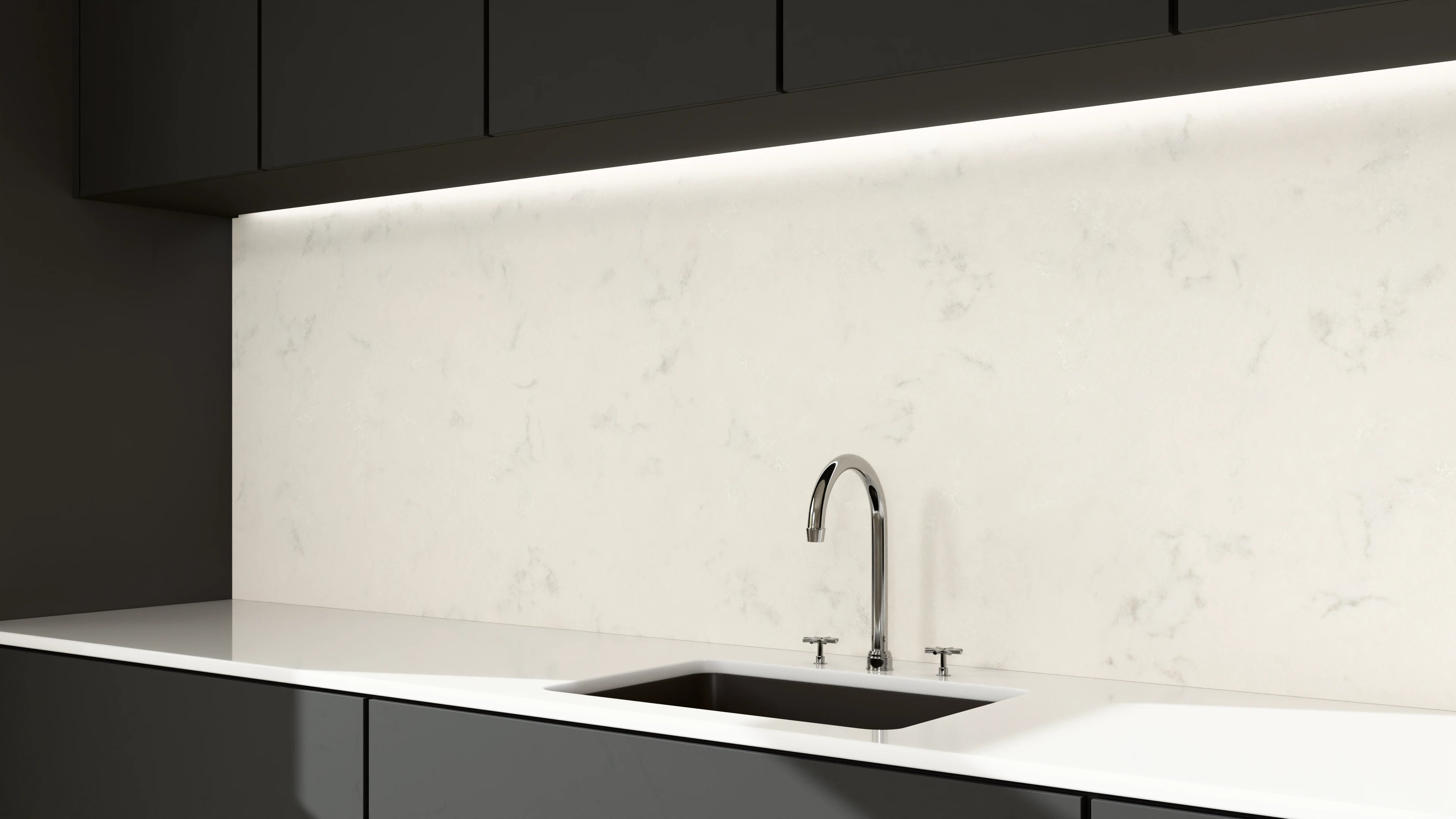 Küchenrückwand - Onyx White