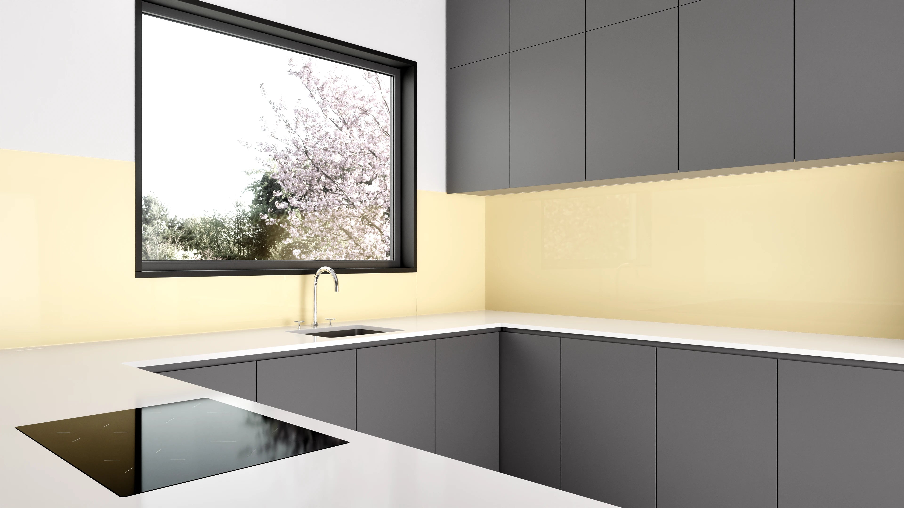 Küchenrückwand - Almond Beige