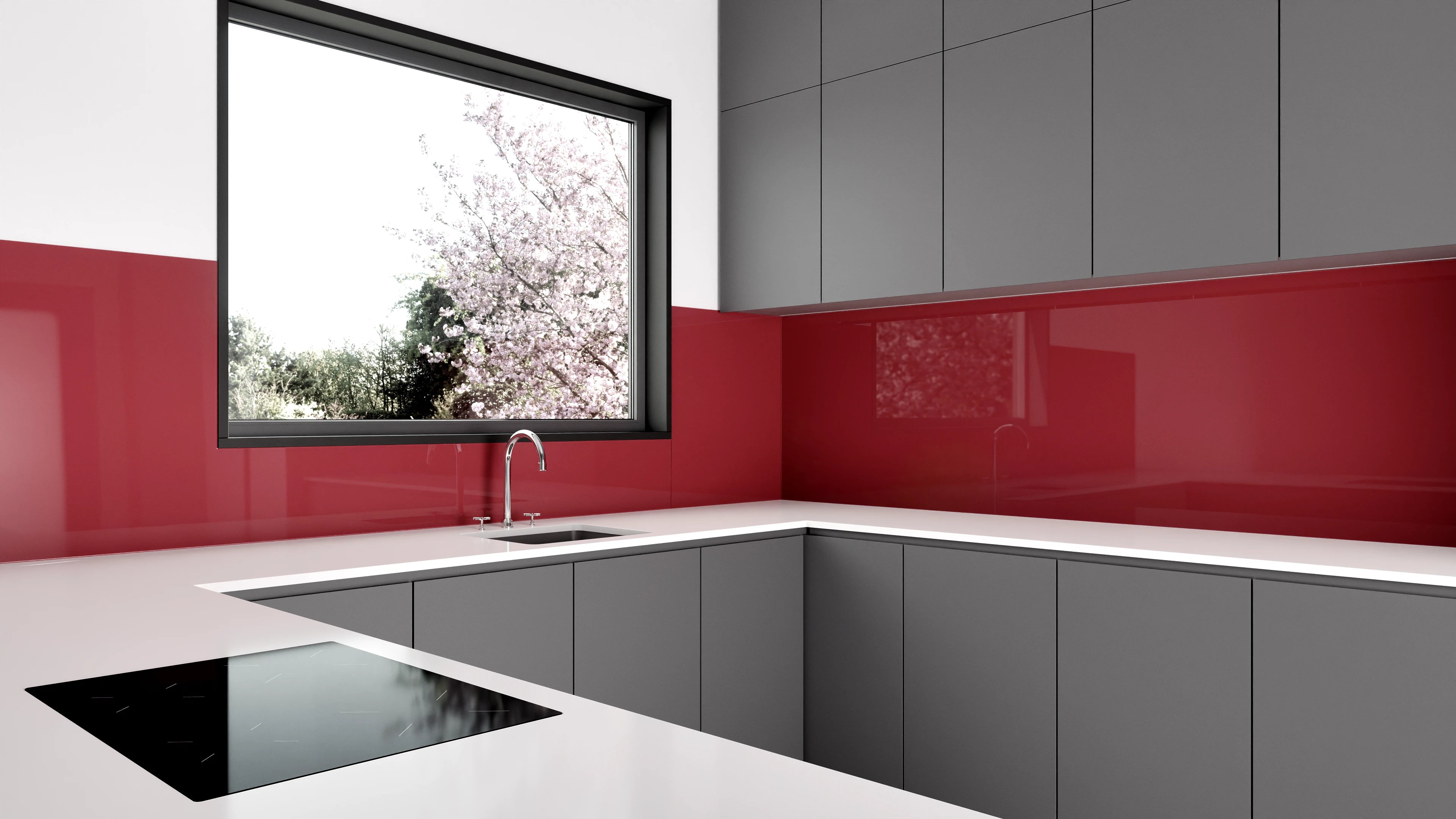 Küchenrückwand - Vero Colors - Garnet Red