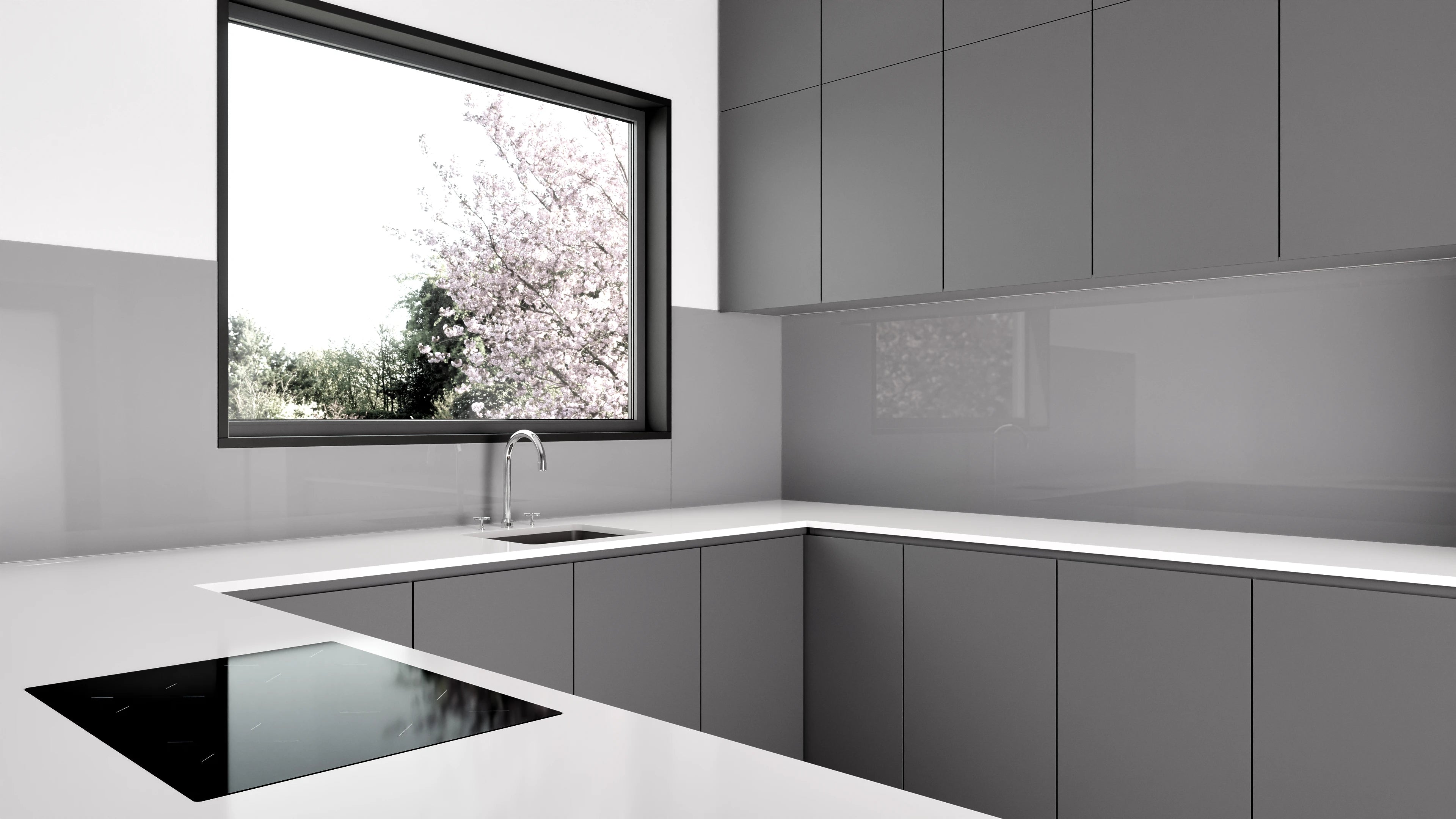 Küchenrückwand - Platinum Pearl
