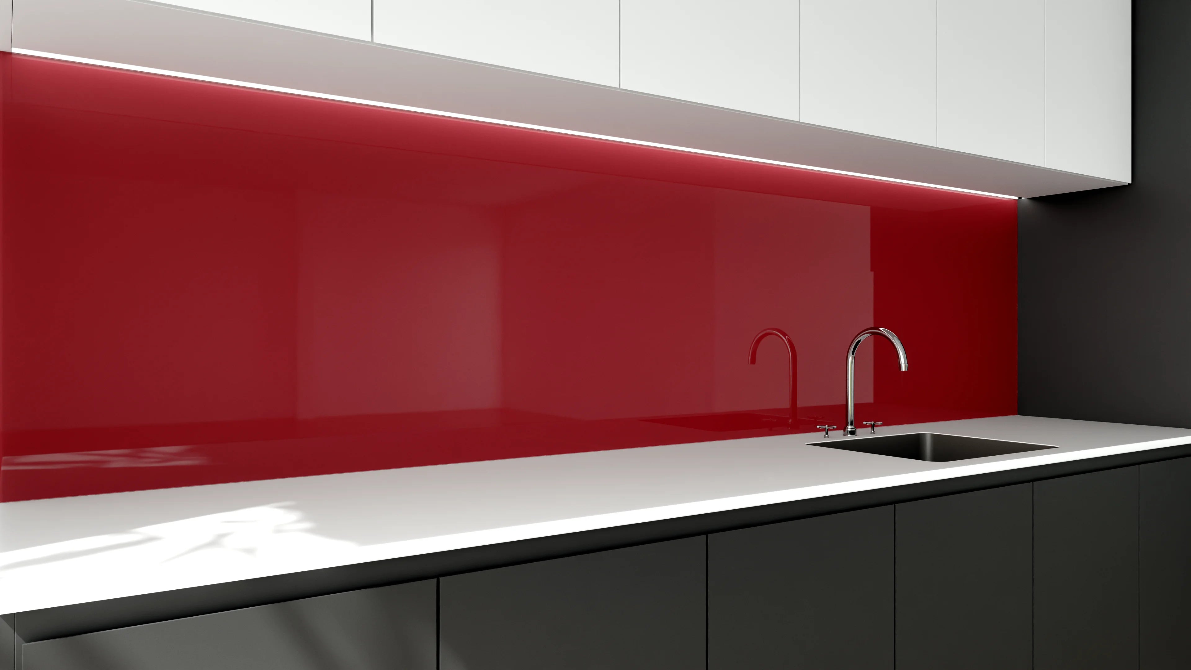 Küchenrückwand - Garnet Red