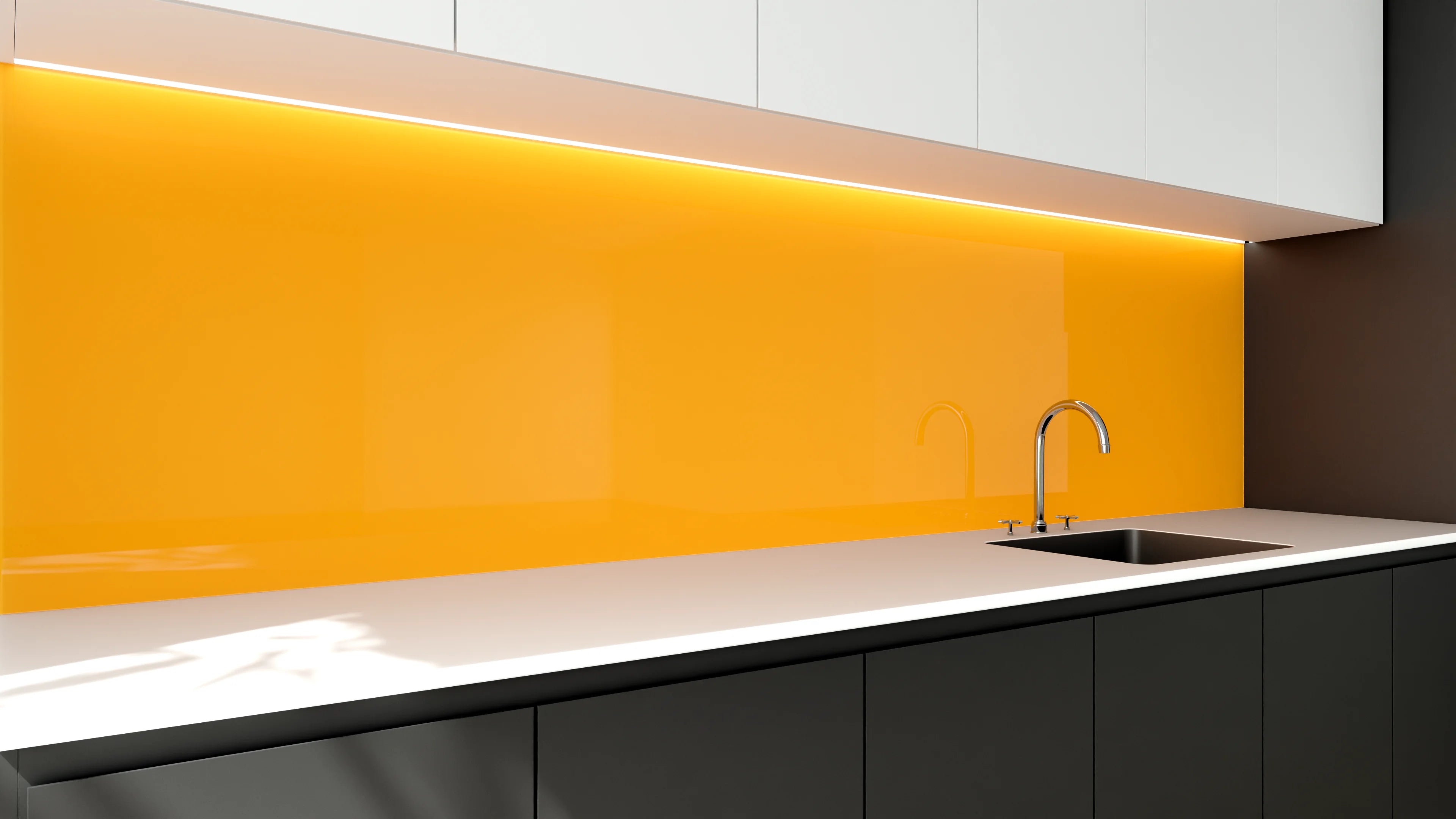 Küchenrückwand - Saffron Yellow